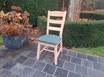 4 massief eiken stoelen. Geluchtgomd., Huis en Inrichting, Stoelen, Ophalen of Verzenden, Zo goed als nieuw, Hout