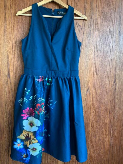 Feestjurk S, Kleding | Dames, Jurken, Gedragen, Maat 36 (S), Blauw, Boven de knie, Ophalen