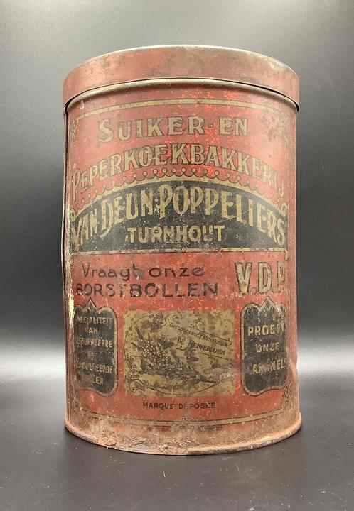 Turnhout snoepblik, Verzamelen, Blikken, Gebruikt, Ophalen of Verzenden