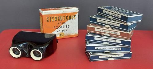 Stereoscoop voor positieven Bruguière n. 7 + 6 dozen, Antiek en Kunst, Antiek | Speelgoed, Ophalen of Verzenden