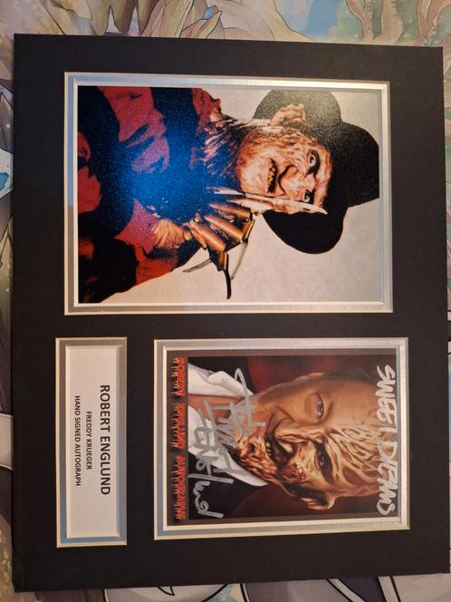 Robert Englund hand signed photograph display Freddy Krueger, Verzamelen, Film en Tv, Zo goed als nieuw, Film, Foto of Kaart, Ophalen of Verzenden
