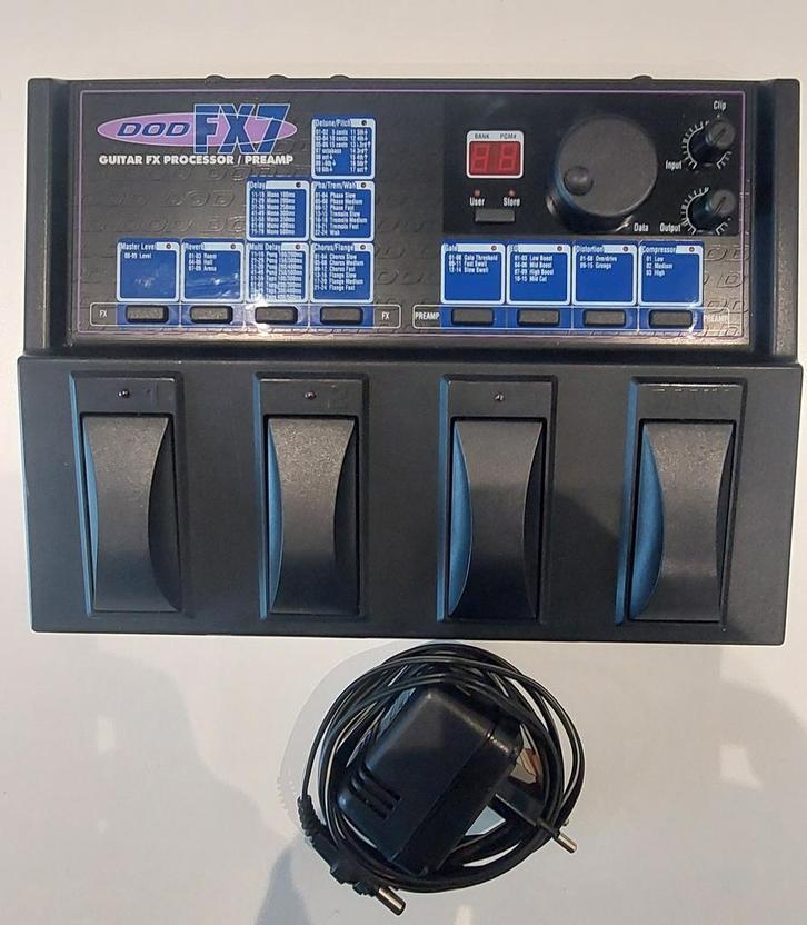 Multi-effets guitare DOD FX7, Muziek en Instrumenten, Effecten, Gebruikt, Chorus, Delay of Echo, Distortion, Overdrive of Fuzz