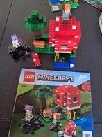 Lego minecraft paddestoel met doos 21179, Ophalen of Verzenden, Zo goed als nieuw, Lego