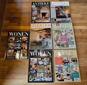 7 tijdschriften oa: wonen landelijke stijl, tijdloos, Antiek beschikbaar voor biedingen