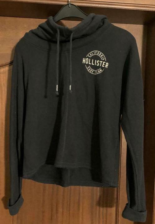 Mooie zwarte hoodie dus trui met kap, merk Hollister, maat M, Kleding | Dames, Truien en Vesten, Gedragen, Maat 38/40 (M), Zwart