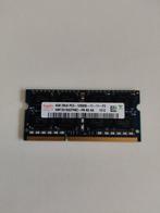 Mémoire RAM : 4 Go de mémoire DDR3 (SODIMM) à 1 600 MT/s, Informatique & Logiciels, 4 GB, Utilisé, Laptop, Enlèvement ou Envoi