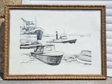 Lithographie marine signe Fernand maron beschikbaar voor biedingen