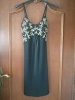 Slipdress met lurex borduursel, Ophalen of Verzenden, Zwart