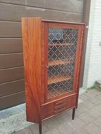 Prachtige Vintage Deense hoekkast in teakfineer jaren’60/ ‘7, Ophalen, 50 tot 100 cm, Zo goed als nieuw, Met deur(en)