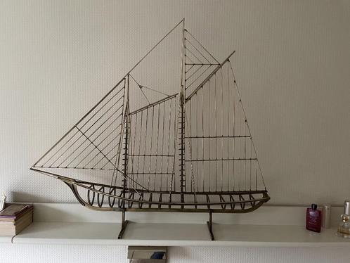 Vintage koperen zeilboot gesigneerd door Curtis Jére,1976, Antiek en Kunst, Antiek | Brons en Koper, Koper, Ophalen