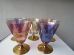 Ensemble vintage de 8 verres à vin Verrerie de Laeken 1950, Antiquités & Art, Enlèvement ou Envoi