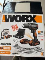 Accu boormachine worx incl 187 stuks toebehoren, Doe-het-zelf en Bouw, Gereedschap | Boormachines, Ophalen, Nieuw, Boormachine
