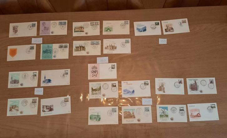 Collecte des enveloppes du 1er jour Belgique 65-69, Timbres & Monnaies, Lettres & Enveloppes | Belgique, Enveloppe, Enlèvement ou Envoi