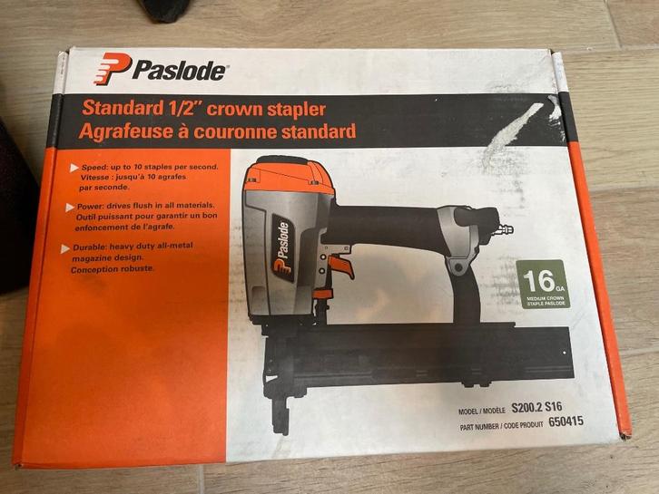 paslode  agrafeuse pneumatique, Doe-het-zelf en Bouw, Gereedschap | Overige machines, Nieuw, Ophalen