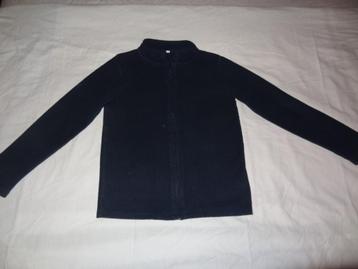 Donkerblauw fleece vestje (maat : 8 j) (Goede staat) disponible aux enchères