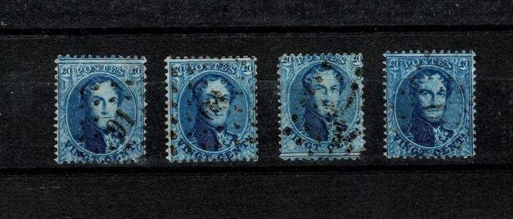 Leopold 1 - Medaillon 15A, Postzegels en Munten, Postzegels | Europa | België, Gestempeld, Koninklijk huis, Met stempel, Spoor van plakker