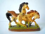 Gesigneerd oud paarden beeldje van Santini, Ophalen of Verzenden