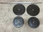 halterstang + 30kg aan schijven, Sport en Fitness, Fitnessmaterialen, Ophalen