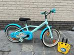 lichtblauwe kinderfiets 16 inch met mandje, Fietsen en Brommers, Ophalen, Gebruikt, 16 tot 20 inch, B’Twin