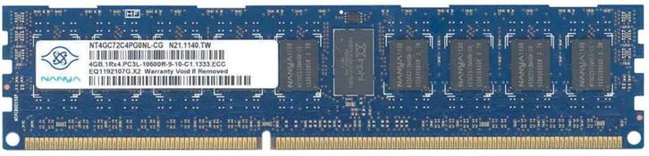 4GB 1Rx4 PC3L-10600R DDR3-1333 ECC, Nanya / HP, Computers en Software, RAM geheugen