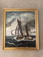 Mooi schilderij op doek met zeilboot, Ophalen