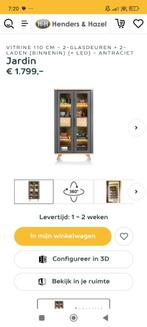 Vitrinekast henders en Hazel, Ophalen, Zo goed als nieuw, 100 tot 150 cm, 150 tot 200 cm