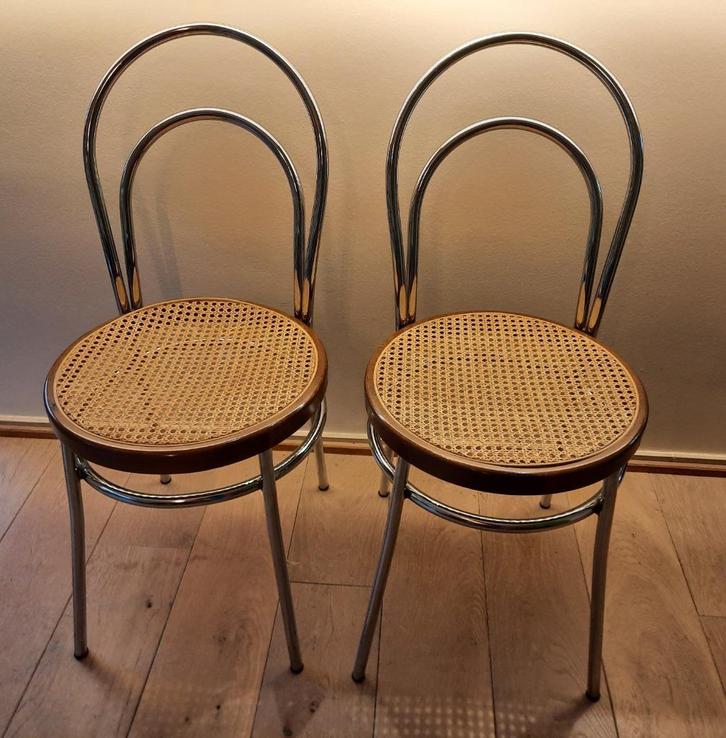 set van 2 mooie designstoelen stijl Thonet in perfecte staat, Huis en Inrichting, Stoelen, Zo goed als nieuw, Twee, Ophalen