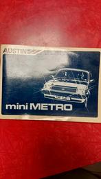 Instructieboekje Austin Mini Metro uitgave 1981, Enlèvement ou Envoi