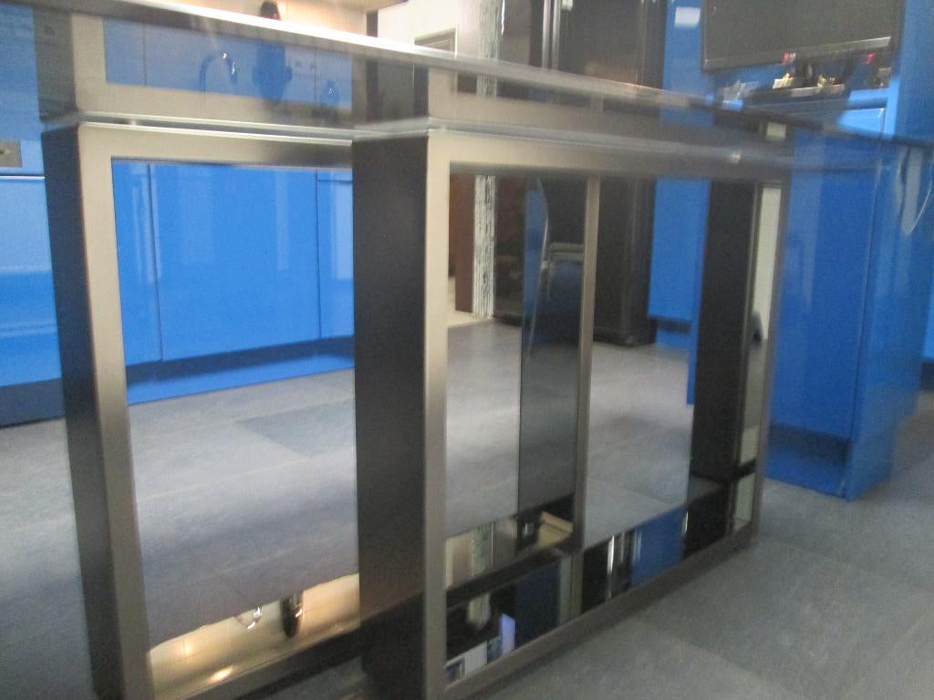 table rectangulaire 90cmx180cmx76cm, Enlèvement, Utilisé, Rectangulaire, Verre