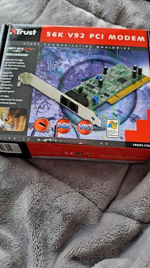 Trust 56K V92 PCI modem, Computers en Software, Routers en Modems, Gebruikt, Ophalen of Verzenden