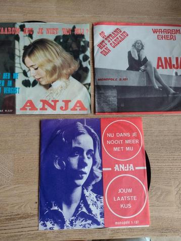 3 OLDIES SINGLES ANJA: Op het strand/nu dans je/waarom ... beschikbaar voor biedingen