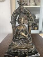 Siddharta Gautama sur un autel 20 cm, Bronze, Enlèvement ou Envoi