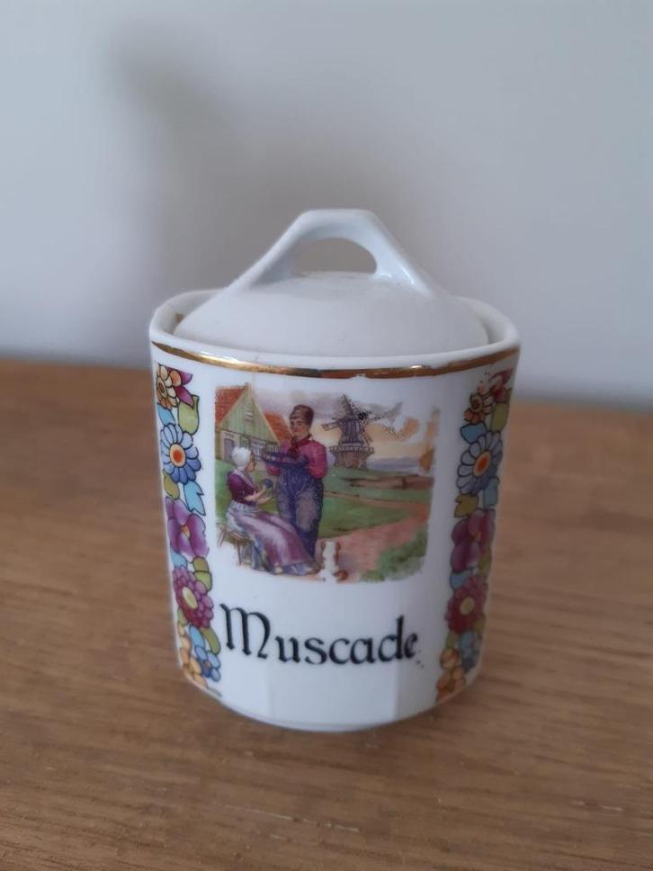 Pot à épices ancien "Muscade" - De Fuisseaux Baudour, Antiek en Kunst, Antiek | Porselein, Ophalen of Verzenden