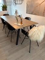 Tafel met zwarte poten, Huis en Inrichting, Tafels | Eettafels, Ophalen, Zo goed als nieuw