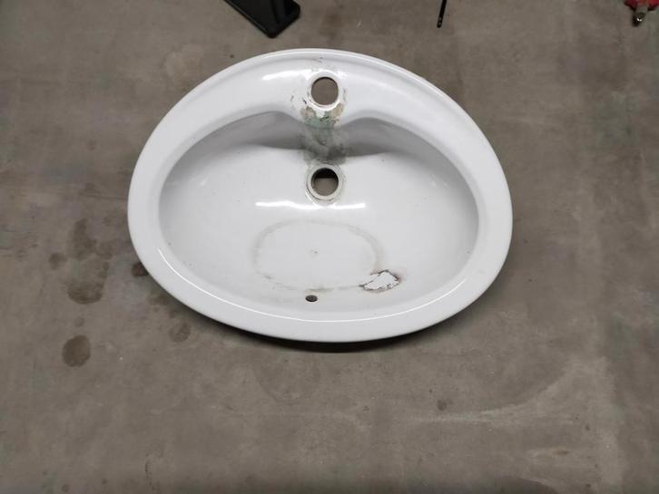 évier ovale encastrable, Huis en Inrichting, Badkamer | Badkamermeubels, Gebruikt, Ophalen