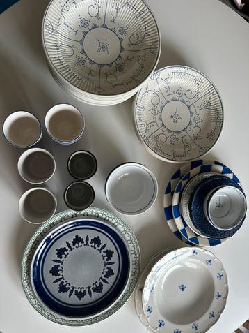 Grote collectie blauw wit servies, Royal Boch etc. beschikbaar voor biedingen