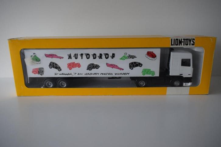 TE KOOP LION TOYS DAF 95 400 Ati AUTODROP, Hobby en Vrije tijd, Modelauto's | 1:50, Zo goed als nieuw, Bus of Vrachtwagen, Lion Toys
