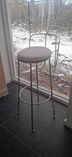 2 inoxen krukken, Maison & Meubles, Tabourets de bar, 90 cm ou plus, 2 tabourets, Enlèvement, Utilisé