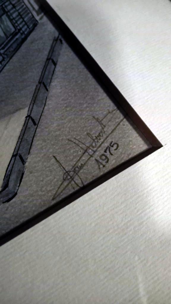 Tekening "Het Sweert", Hasselt 1975 (door: Van Helvert), Antiquités & Art, Art | Dessins & Photographie, Enlèvement