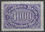 Allemagne 1922 - Yvert 190 - Reich allemand - 4000 m (ZG), Envoi, Non oblitéré