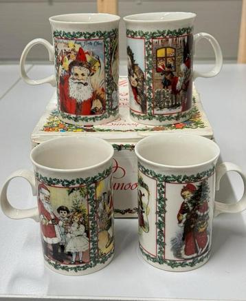Dunoon Four Christmas Mugs - 4 mugs de Noël bol et boîte