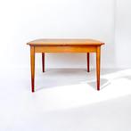 Mid Century Moderne Teak Uitschuifbare Eettafel, Ophalen, Gebruikt, 100 tot 150 cm, Mid century modern