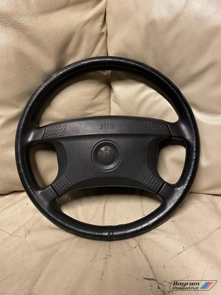 Bmw E34 E31 zwart lederen sportstuur E32 5-serie 7-serie M, Auto-onderdelen, Besturing, BMW, Gebruikt, Ophalen of Verzenden