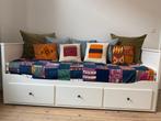 HEMNES IKEA bedbank (in top staat), Huis en Inrichting, Ophalen, Wit, Tweepersoons, Zo goed als nieuw