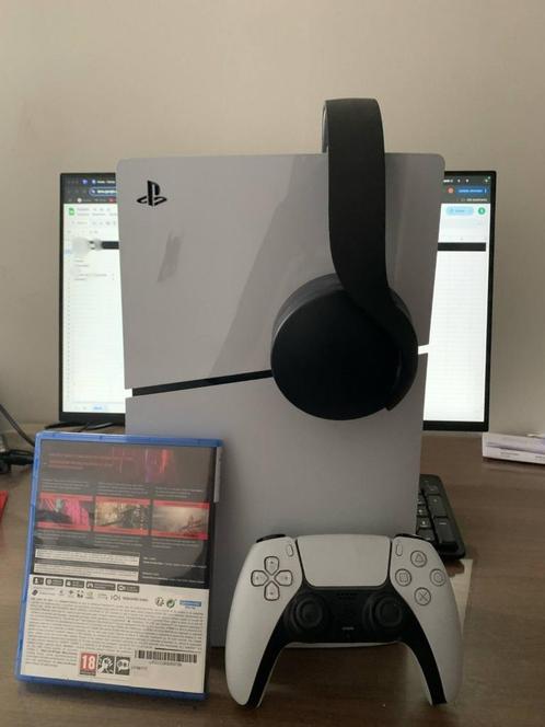 PS5 + 2JAAR GARANTIE + CONSOLE + PS5-HEADSET, Games en Spelcomputers, Games | Sony PlayStation 5, Zo goed als nieuw, Ophalen