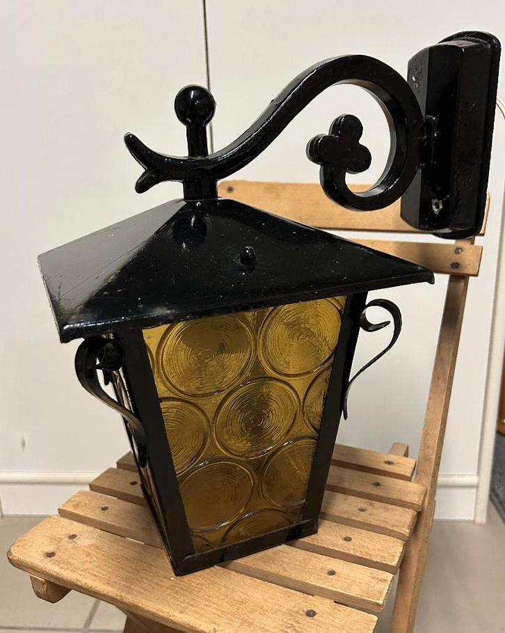 Mooie Vintage Hanglamp met Geel Glas, Antiek en Kunst, Antiek | Verlichting, Ophalen