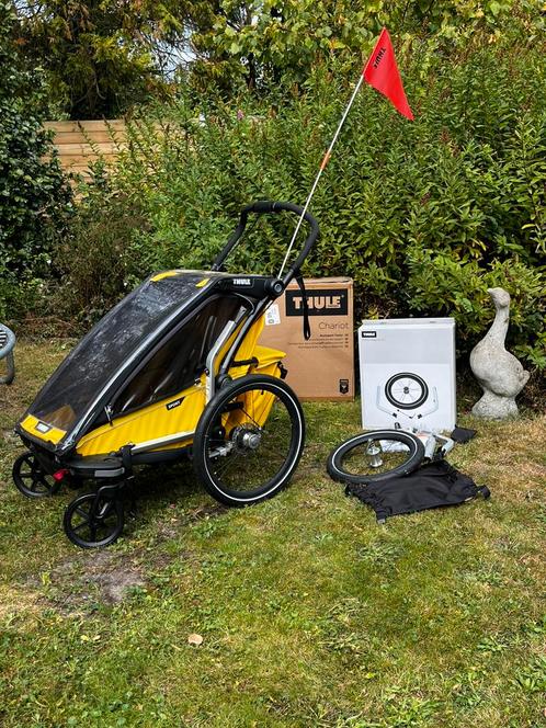 Fietskar Thule Sport 1 met toebehoren, Fietsen en Brommers, Fietsaccessoires | Aanhangwagens en Karren, Zo goed als nieuw, Ophalen