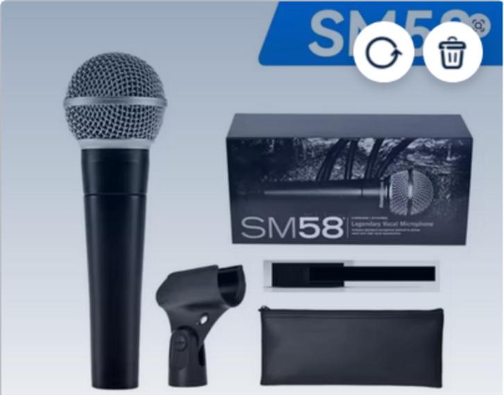 Micro model (Shure) SM58   1= 40€   3=100€, nieuw, Musique & Instruments, Microphones, Neuf, Micro chant, Envoi