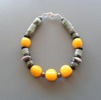 Nieuwe armband voor dames of heren in labradorieten Surfer, Met edelsteen, Geel, Nieuw, Ophalen of Verzenden