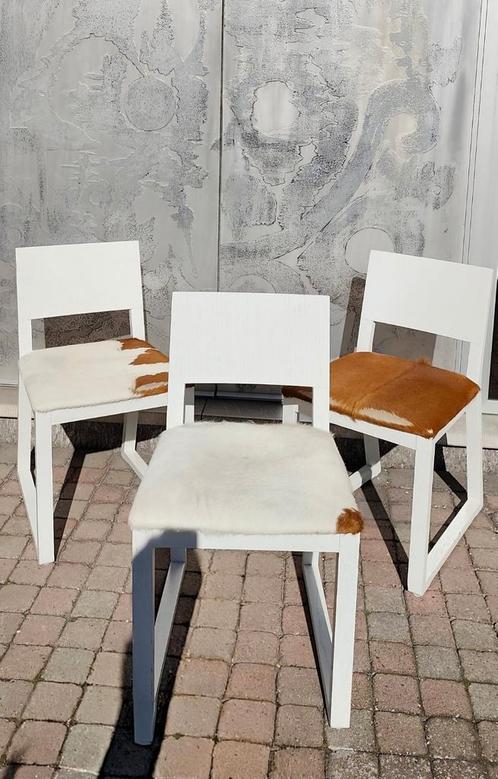 Pedrali Feel 450 houten design stoelen met slede onderstel, Huis en Inrichting, Stoelen, Zo goed als nieuw, Hout, Wit, Ophalen